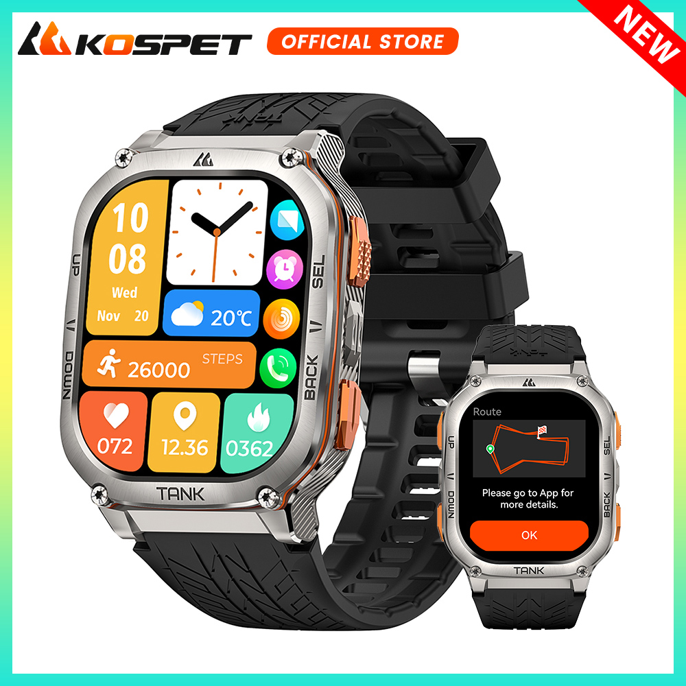 Smartwatch X2 - KOSPET TANK M3 ウルトラ GPS スマートウォッチメンズミリタリーグレードコンパス高度計気圧