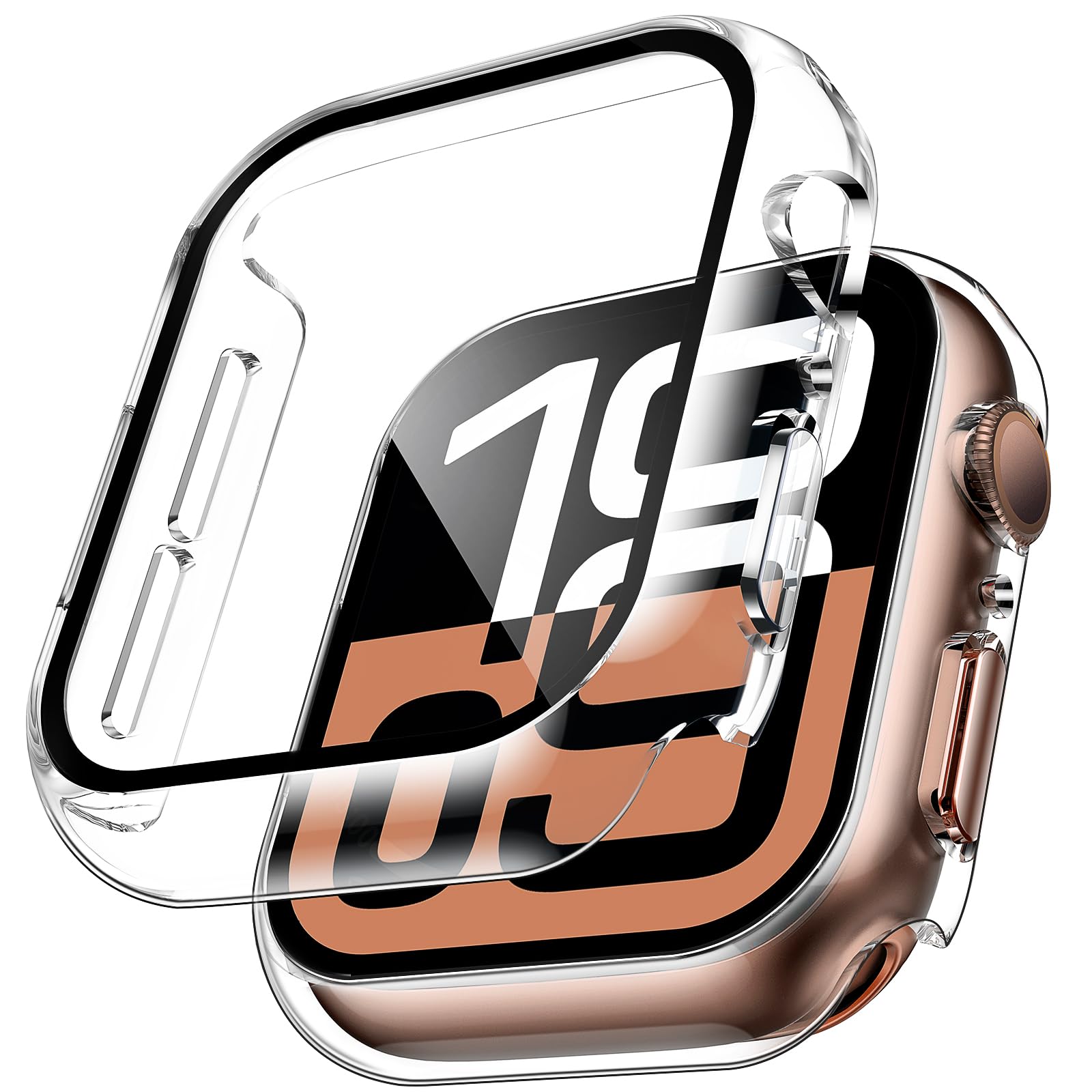 2 個の強化ガラスケース Apple Watch シリーズ  - Watch Case Bumper のレビューと価格