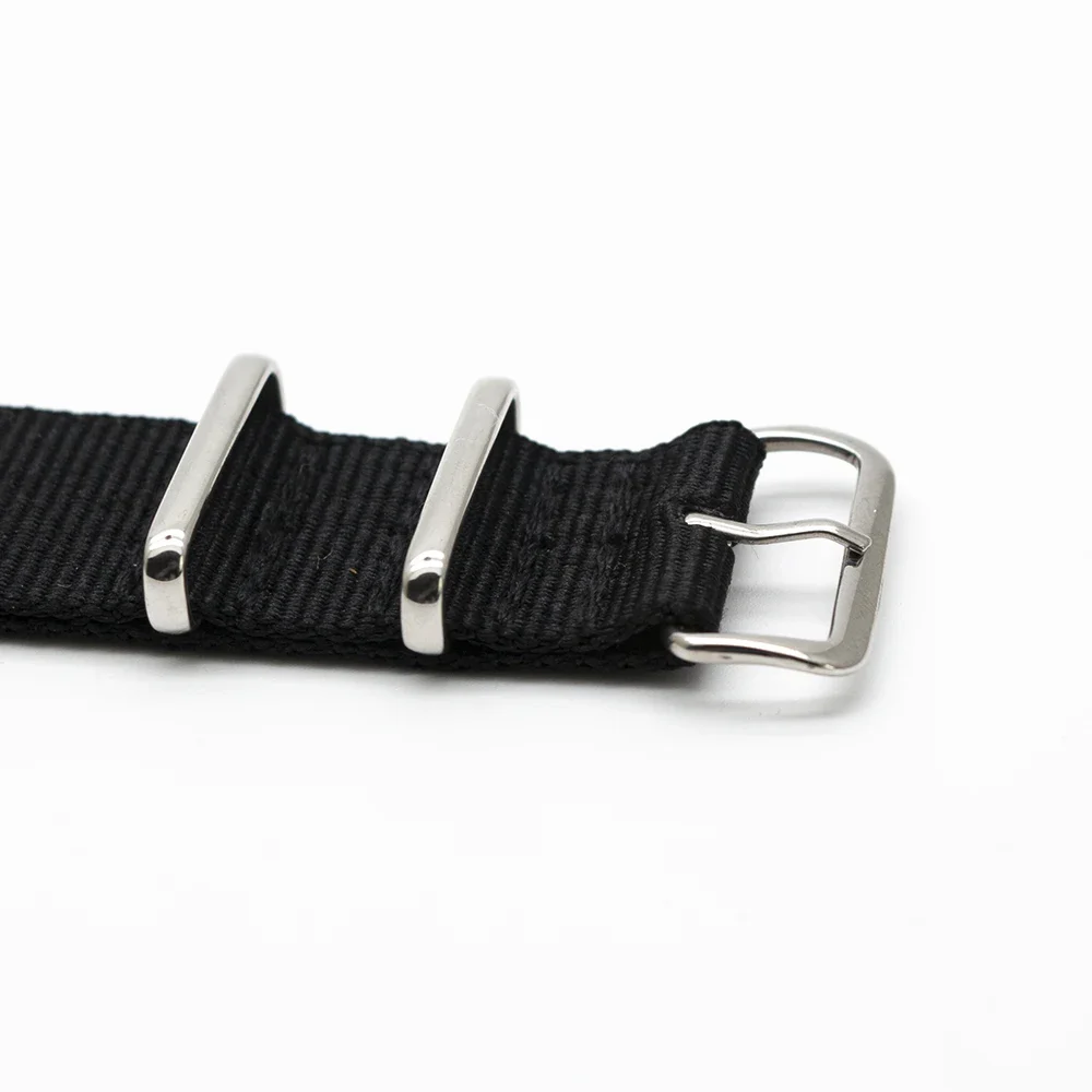 黒ナイロン時計バンド機械式時計スポーツブレスレット交換ストラ - Nylon Nato Strap のレビューと価格