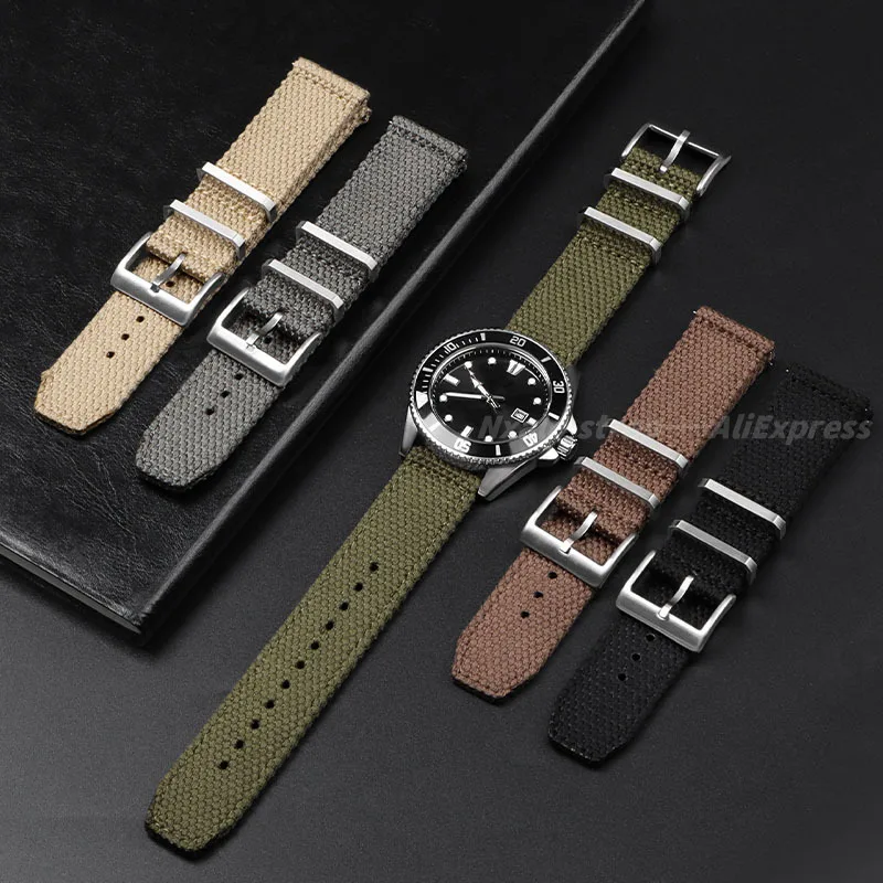 20 ミリメートル 22 ミリメートルナイロンコットン時計ス - Nylon Nato Strap のレビューと価格