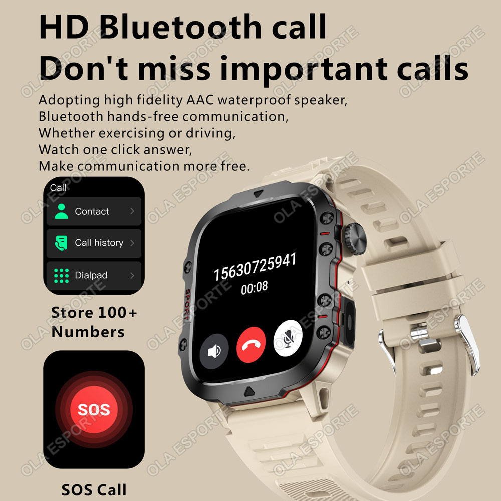 2026年新型ミリタリースマートウォッチ メンズ IP67  - Smartwatch X12 のレビューと価格