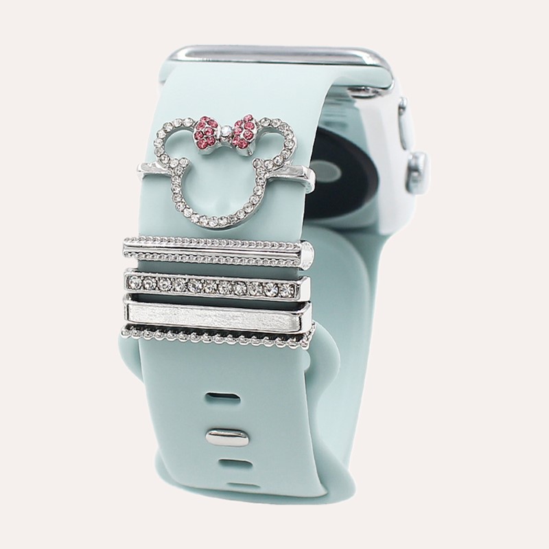 漫画マウス ラインストーン時計バンド リング ループ 5 個 - Smartwatch Watch Accessories のレビューと価格