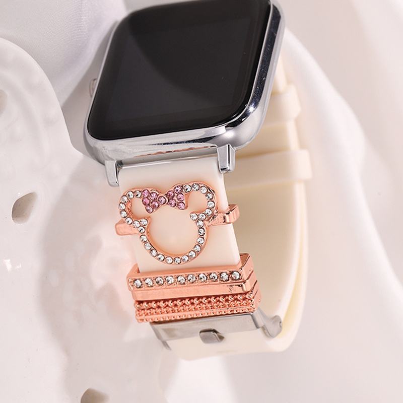 漫画マウス ラインストーン時計バンド リング ループ 5 個 - Smartwatch Watch Accessories のレビューと価格