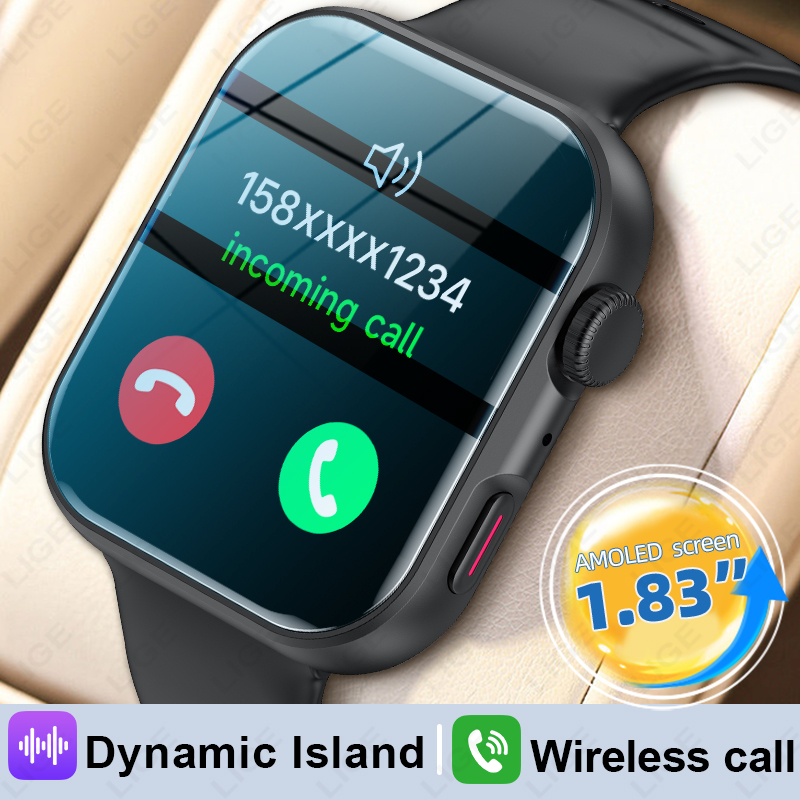 LIGE 1.83インチHDスクリーン スマートウォッチ メ - Smartwatch X12 のレビューと価格